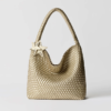Woven Tote Bag Large Capacity Shoulder Bag for Work ?C Handheld Commuter Handbag