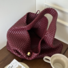 2025-07-30T145024.724.png Burgundy Hand-Woven Leather Hobo Bag Old Money Office Style
