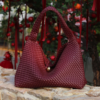 2025-07-30T145933.298.png Burgundy Hand-Woven Leather Hobo Bag Old Money Office Style