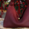 2025-07-30T150007.557.png Burgundy Hand-Woven Leather Hobo Bag Old Money Office Style