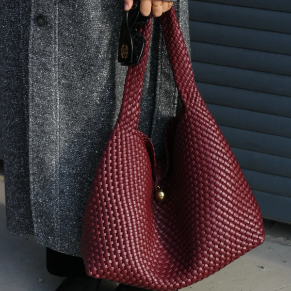 2025-07-30T150335.976.png Burgundy Hand-Woven Leather Hobo Bag Old Money Office Style