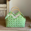 45_5da90ca9-b5c6-4c66-ac61-12b8c91763b4.png Japanese Green Woven Wooden Chip Handbag Large Handmade Basket Tote, Natural Retro Picnic Bag