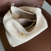 Old Money Handwoven Leather Hobo Bag Ivory White | Timeless OL Chic